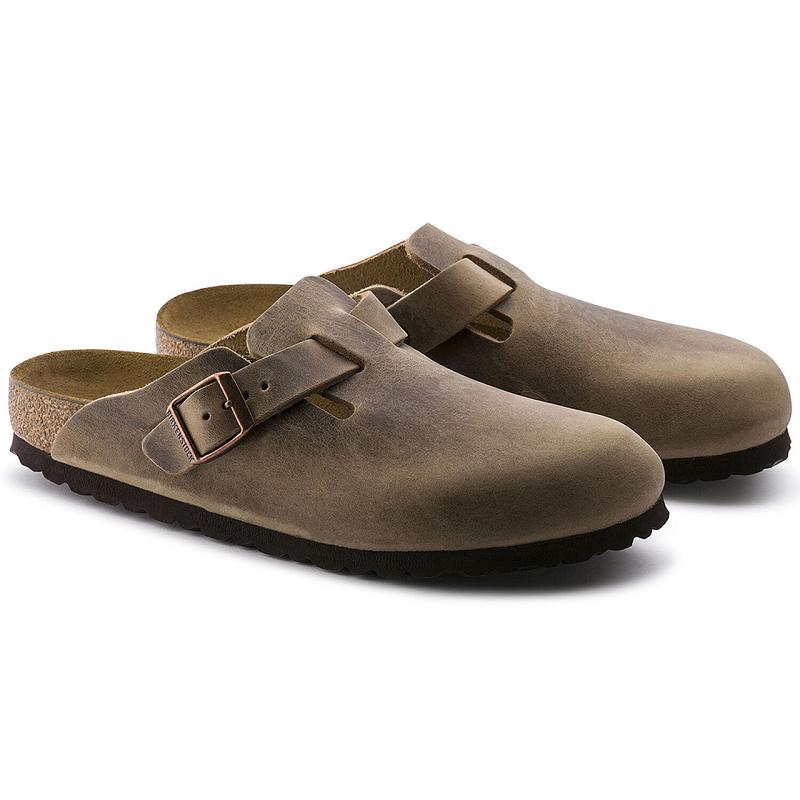 Birkenstock Oiled Læder Boston Dame Brune | DK 320TCE